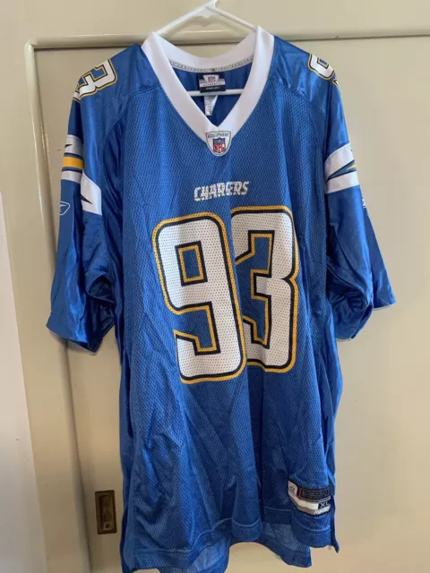 Luis Castillo #93 Signed Chargers Jersey - Reebok Onfield 52