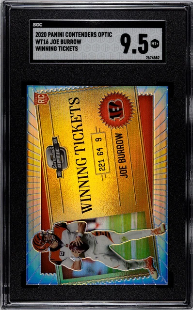 Joe Burrow 2020 Contenders Optic Winning Tickets Prizm Rookie Card SGC 9.5 MINT+