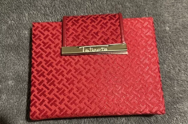Talbots Red Photo Wallet Credit Card Holder 30 Sleeve NWD