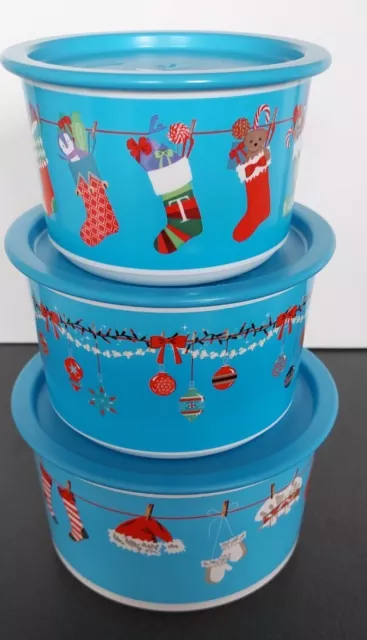 Tupperware HOLIDAY SNOWMAN / SNOWMEN 9.5-c COOKIE CANISTER 1-TOUCH GRE –  Plastic Glass and Wax ~ PGW