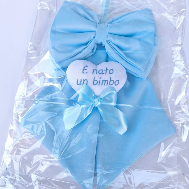 Fiocco Nascita Re Leone Personalizzato - In Tulle Azzurro Con Cuore Imbottito | Per Bimbi - Foto 7