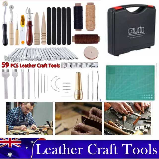 37Pcs Leather Craft Tools Kit Hand Sewing Professional Stitching