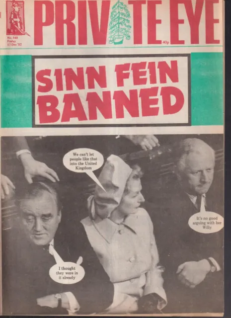 Sinn Fein Banned Cover Private Eye Magazine #548 17 December 1982