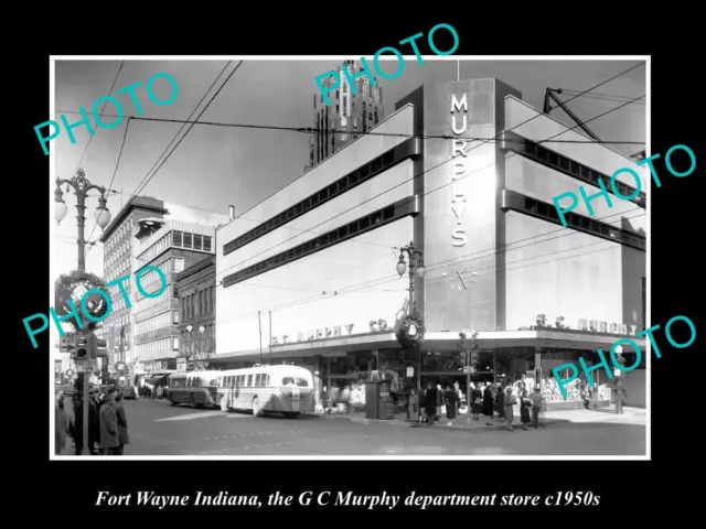 Old Large Historic Photo Of Fort Wayne Indiana The Murphy Department Store 1950