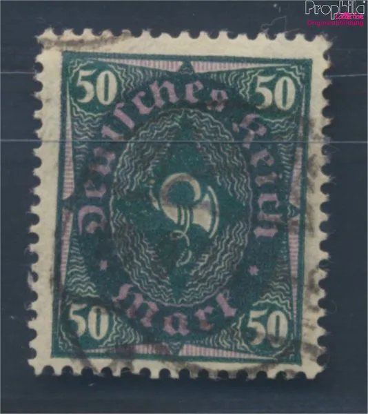 German Empire 209b proofed fine used / cancelled 1922 Horn design (8248793