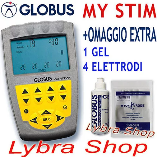 GLOBUS MY STIM elettrostimolatore 55prg Sport Fitness Bellezza Tens Rehab Mystim