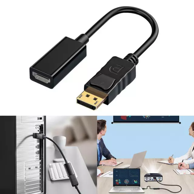 Cable convertidor adaptador de puerto de pantalla a HDMI macho hembra DP a HDMI REINO UNIDO