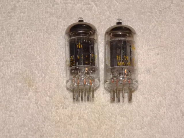 2 X 12AX7 Raytheon Tubes Noir Plates-O Inférieur Test