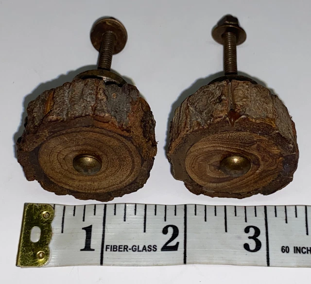 Lot 2 Natural Wood Stump Knob Pulls Home Decoration Door,Drawer,Cabinet Hardware