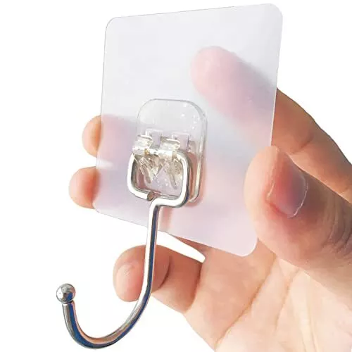 Ganchos autoadhesivos Zesc-Im 10 PIEZAS resistentes 44 lb/20 kg (Máximo) fuertes pegajosos
