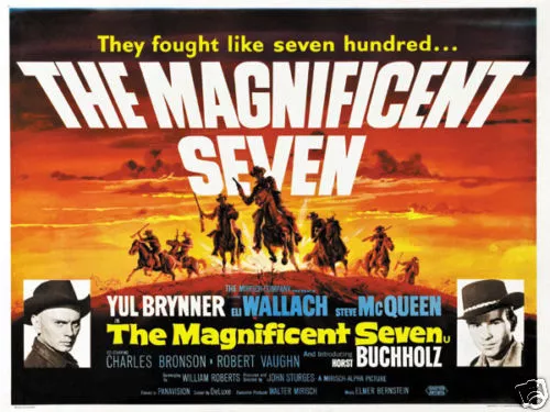 The Magnificent seven cult western movie poster print