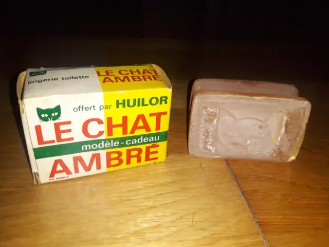 Années 60 Savon Le Chat Ambré Boîte D'origine Huilor