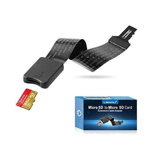 Micro SD to Micro SD Card Extension Cable Adapter Flexible Extender Black