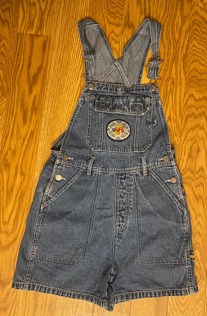 Vintage Disney Winnie the Pooh Blue Denim Short Overalls Women’s Size Medium EUC Vintage Disney Winnie the Pooh Blue Denim Short Overalls Women’s Size Medium EUC