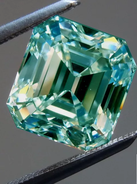7.41 Ct Vvs1 13*9 Mm Vivid Blue Color Emerald Loose Moissanite Diamond For Rings