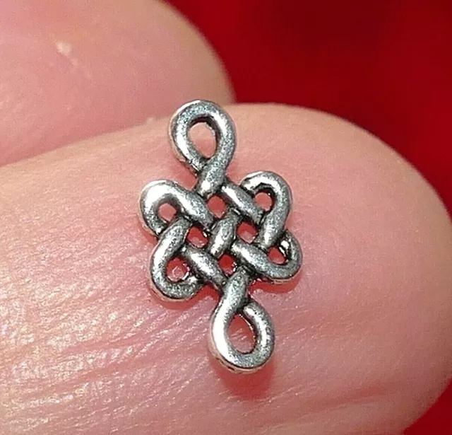 10x Celtic Knot Small Pendant Charms for Bracelet Earring Connector Double Sided