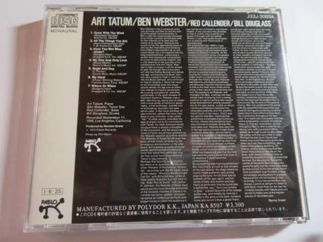 Art Tatum Group - Masterpieces von Ben Webster - Red Callender & Bill Douglass. 2