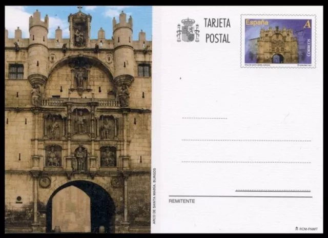 España Spain Entero Postal ( tarjeta ) 189 2012 Patrimonio Arco de Santa María