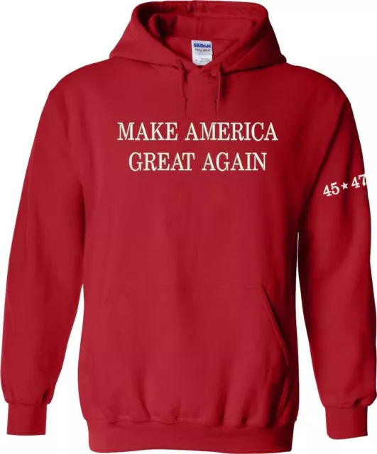 Make America Great Again Pullover Hoodie Embroidered Red