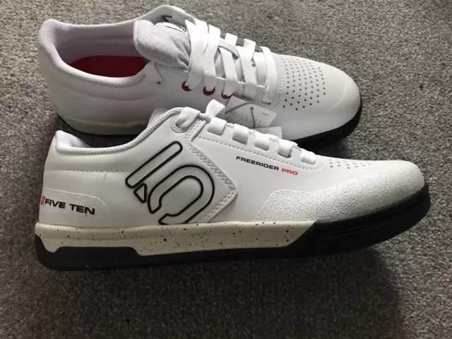 Five Ten Freerider Pro Flat Pedal Mountain Bike Shoes White UK 8.5 Brand New