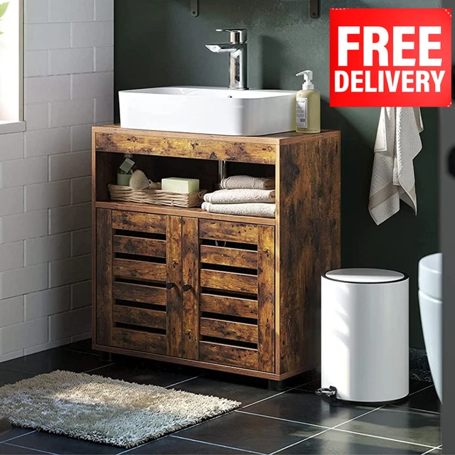 VASAGLE UNDER SINK Bathroom Vanity Unit, Storage Cupboard, 60