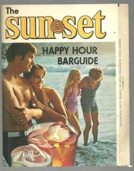 Sunset Happy Hour Bar Guide Using Southern Comfort 1973 Illustrated Recipes