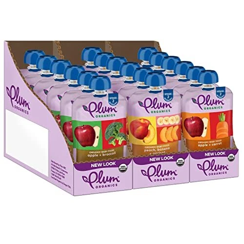 Plum Organics | Stage 2 | Organic Baby Food Meals [6+ Months] | Fruit & Veggi...