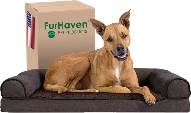 Orthopedic Dog Bed for Large/Medium Dogs W/ Removable Bolsters & Washable Cover,