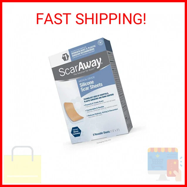 ScarAway Advanced Skincare Silicone Scar Sheets, Silicone Scar Sheets for Body S
