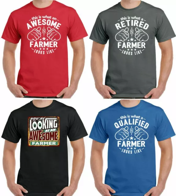 Farmer T-Shirt Tractor Driver This is what a Looks Like Mens Funny Farm Top TEE