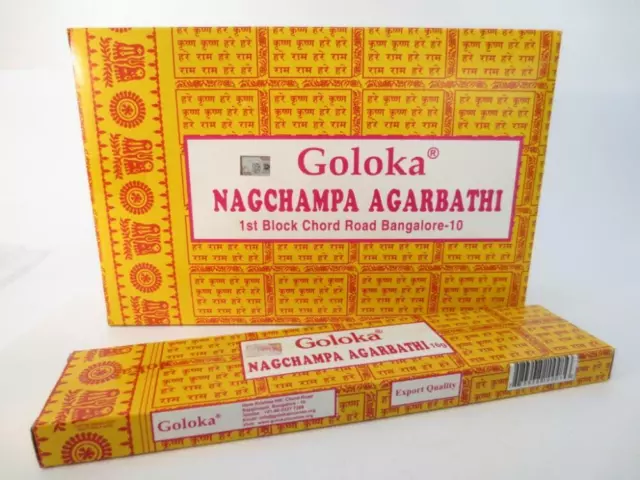 Räucherstäbchen Nag Champa Agarbathi 16 g, Masala, Goloka