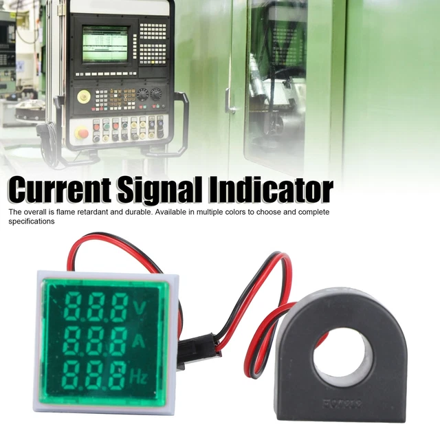 (Green)Current Meter Indicator Lamp Effective Protection Durable Current