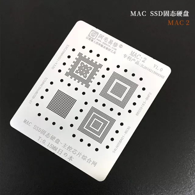 Amaoe MAC:2 For Macbook SSD BGA Stencil Reballing IC Chip Tin Plant Net
