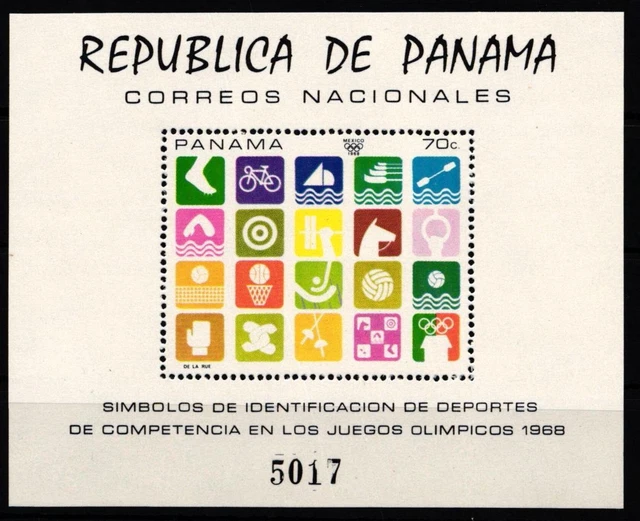 Panama Block 103 postfrisch Olympische Spiele 1968 Mexico #KO134