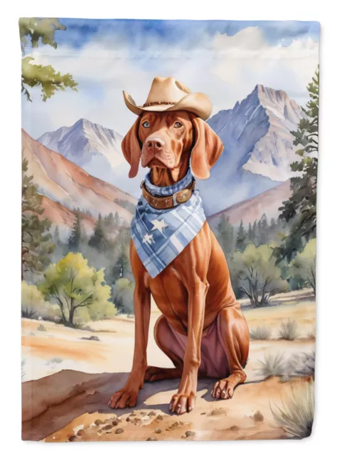 Vizsla Cowboy Welcome Flag Canvas House Size DAC5990CHF