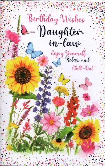 Daughter-In-Law Birthday Card - Butterfly Garden - The Celebration Store