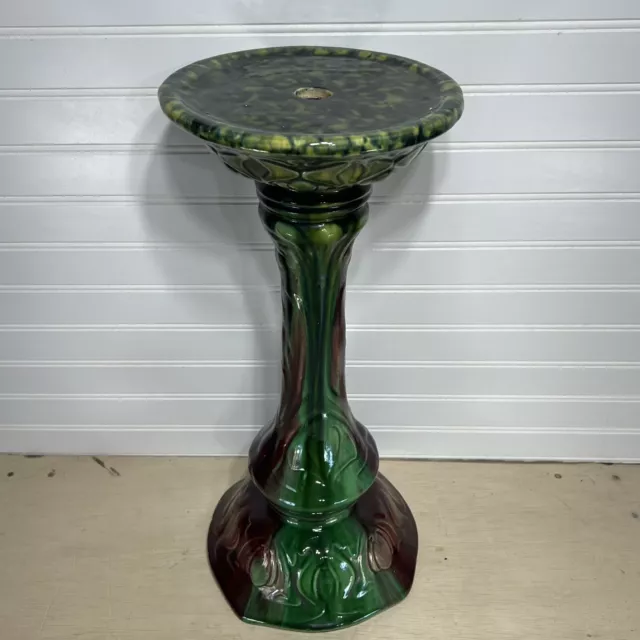 Antique WELLER McCOY Pottery ART NOUVEAU 19” Pedestal for Jardiniere