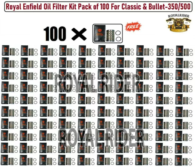 Kit de filtro de aceite Royal Enfield, paquete de 100 + 1 unidad gratis...