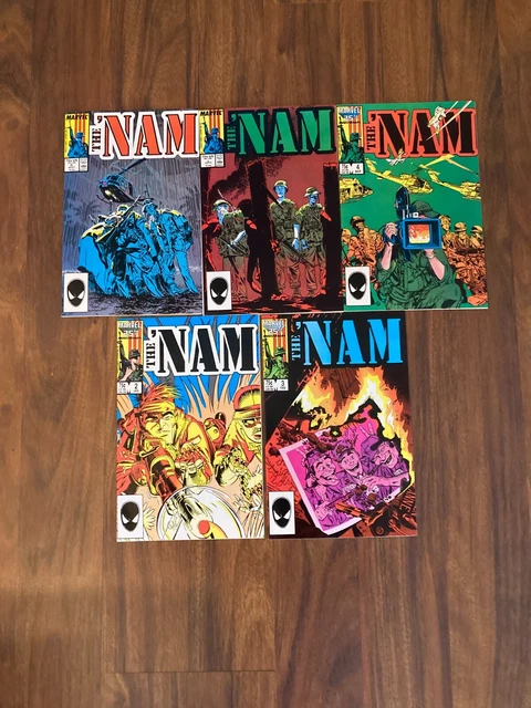 The Nam Marvel Comic Book Lot High Grade #2,3,4,5,6