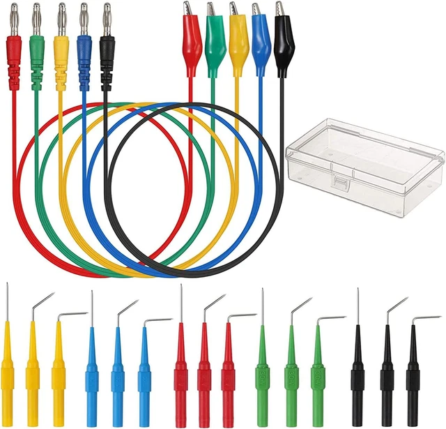 Sonde Multimètre Testeur Silicone électrique Cordon flexible prise Banane Clip
