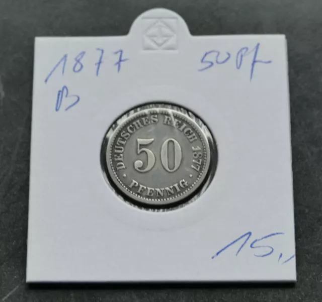 Deutschland 50 Pfennig 1877 B