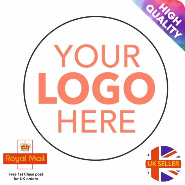 Personalised Round Printed Stickers Custom Logo Labels Business Shipping