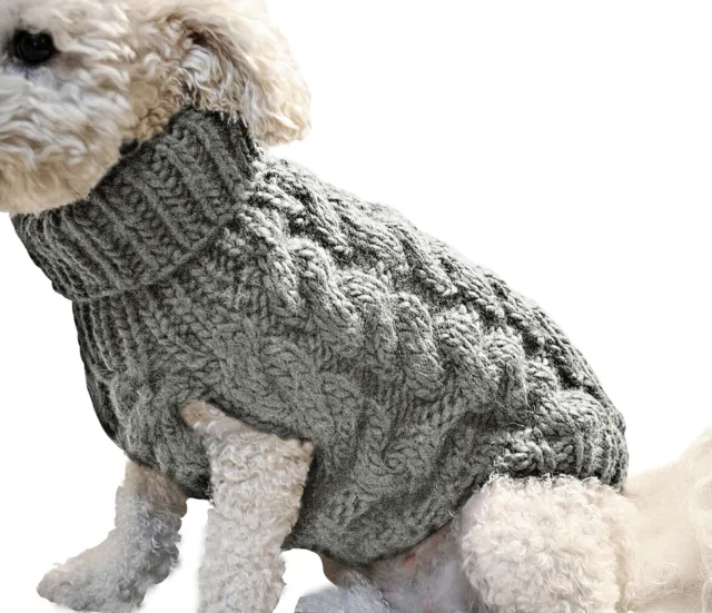 Fashion Pet Puppy Dog Jumper Winter Dog Coat Warm Knitted Sweater Clothes Cute