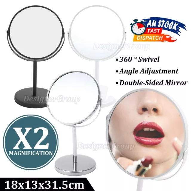 Bano Double Sided Standing Table Mirror Cosmetic Makeup Beauty Magnifying 360°