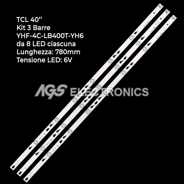 Kit 2 Barres LED Pour TV Hisense 55" - HE550HU-B81 (84 LED, 600mm) - Neuf