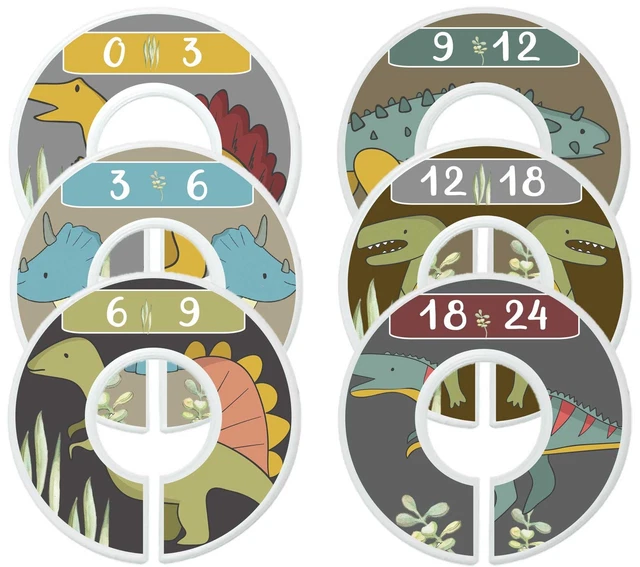 Divisores de ropa de ganso momia bebé niño divisores de armario de bebé dinosaurios