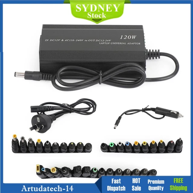 120W Car Home 34 Tips Power Supply Charger for Laptop Notebook AU Plug S P8