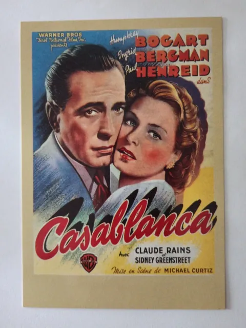 Casablanca Humphrey Bogart Ingrid Bergman Zreik 10 Movie Postcard
