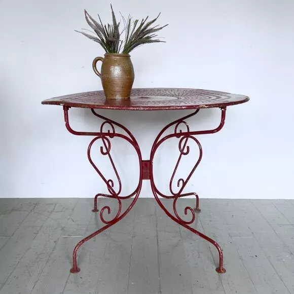 Antique French Iron Bistro Table  19th century