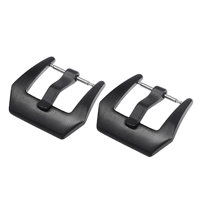 Orologio Cinturino Fibbia,Smerigliato,Nero per 16mm Larghezza Orologio Fasce 2pz